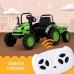 UENJOY 6V Tractor Powered Ride-On with Detachable Wagon, Remote Control, Music, Horn, Spring Suspension